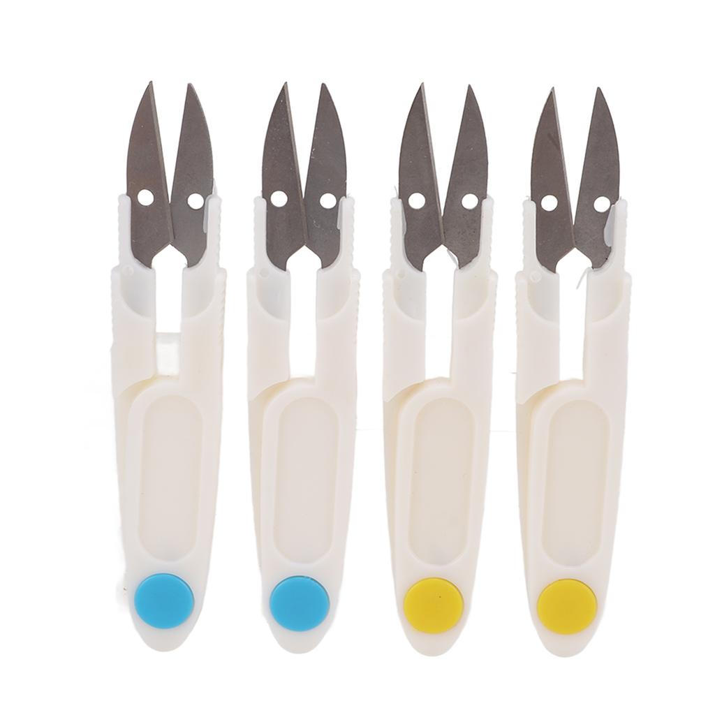 8Pcs Thread Snips Safety Cover Spring Action Lightweight Durable Portable Wide Application Thread Cutter