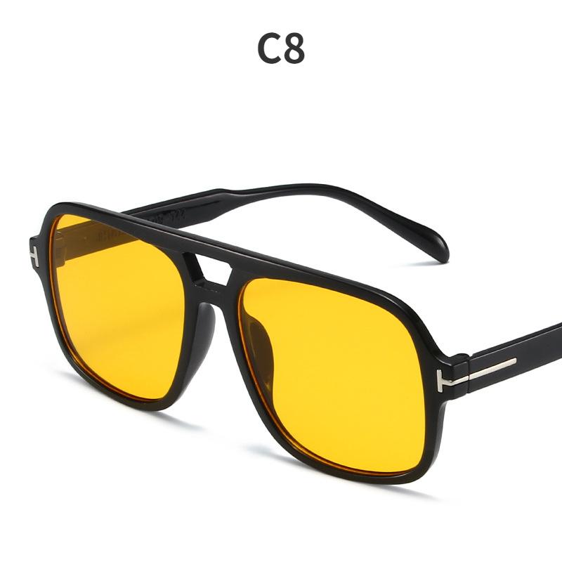 

Классические мужские солнцезащитные очки в большой оправе, показ мод в стиле ретро и современности, уличная фотография, женские очки