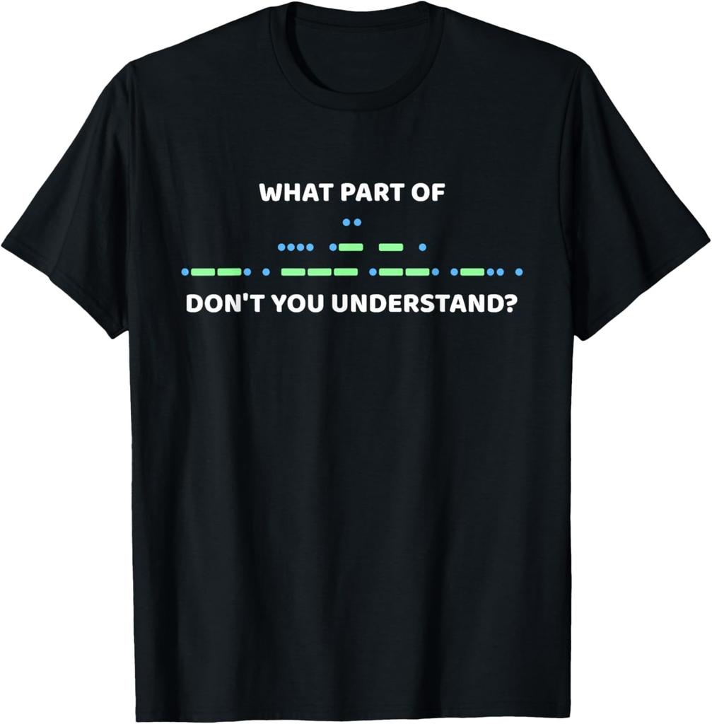 Morsecode Computercode Männer und Frauen Wissenschaft Ingenieurwesen Kryptographie Große Größe Anpassbar T-Shirt Herren
