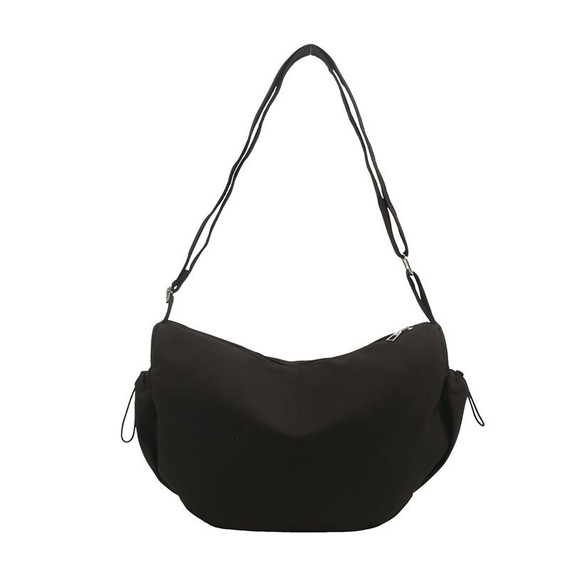 Crossbody Bag Female Lazy Style Literary and Artistic Large-capacity Dumpling Bag Student Casual Simple Solid Color Shoulder Bag