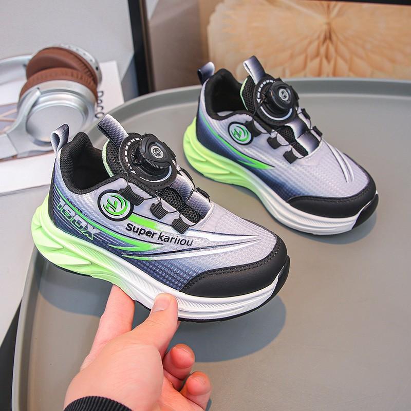 Boys' running shoes 2025 new spring breathable children's leather sneakers medium and large girls' shoes casual shoes