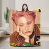 Seonghwa Kpop Ateez Band Plush Blanket Child Flannel Throw Blanket For Outdoor Warm Soft Custom Quality Bedspread Gift