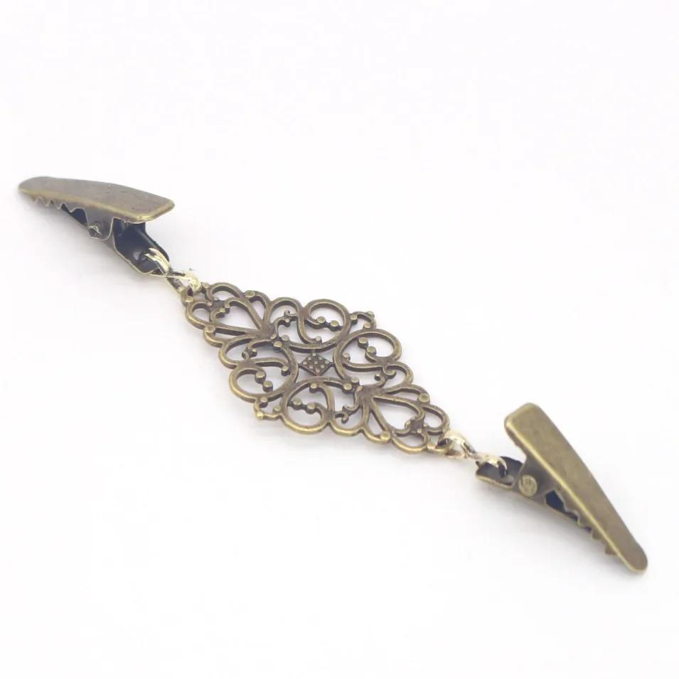 Cardigan Brooches Sweater Shawl Clips Pearl Spider Charm Brooch Pins Clip Collar Duck-mouth Jewelry Brooches DIY