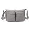 Multi-Pocket Nylon Messenger Bag with Zipper Closure Casual Crossbody Shoulder Purse for Men Daily Travel