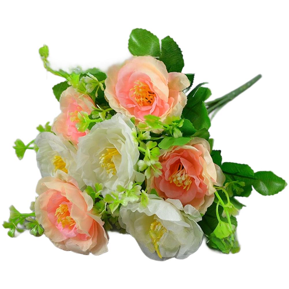 Realistic Silk Petals Artificial Flowers Plastic-wrapped Wire Stems