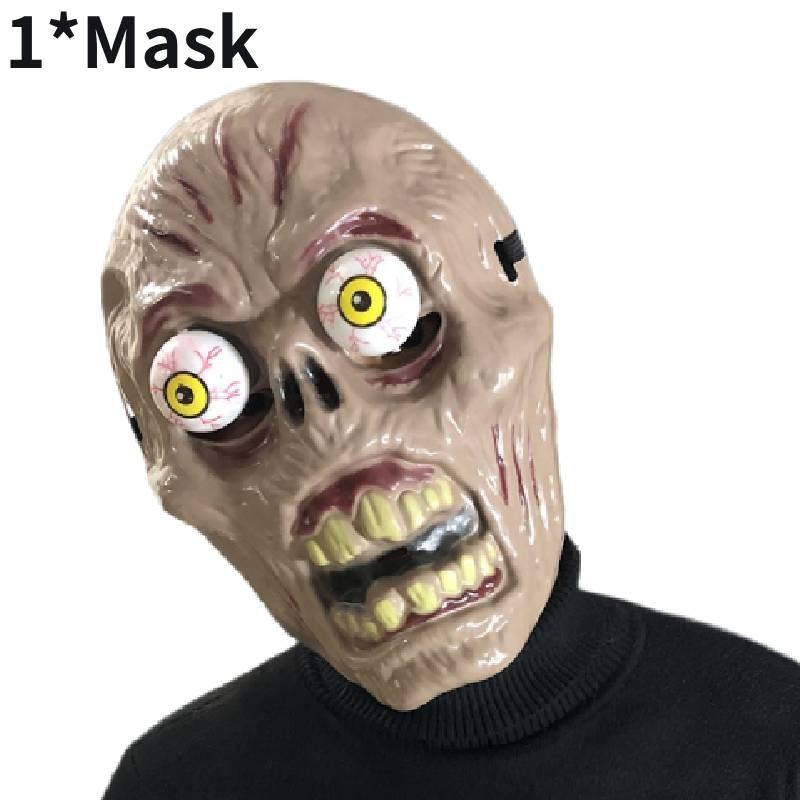 Schreckliche Vollgesichts-Clownmaske für Halloween-Partys und gruselige Kostüme, perfekt für Cosplay-Events