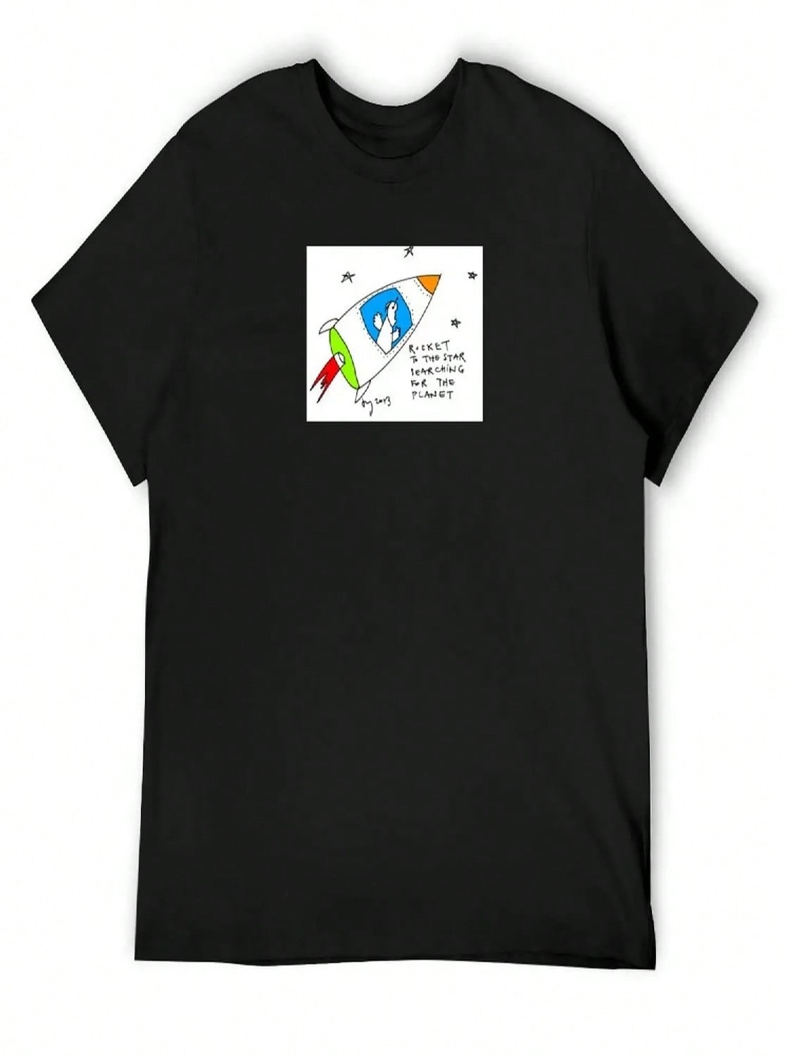 ROCKET TO THE STAR SEARCHING FOR THE PLANET 2013 T-Shirt Custom T-Shirts Blouse Vintage Graphic Tee Sweat Shirts, unisex S разноцветный