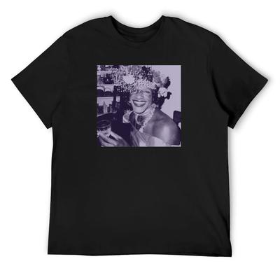 Marsha P Johnson = Queen of the Village (lavender) T-Shirt Korean Fashion Oversized Blacks Compression Shirt Men