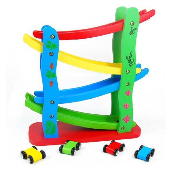 Wooden Glider Track Car - Early Education Toy for Ages 1-3