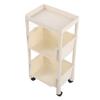 Compact Rolling Storage Organizer Large Capacity Mobile Utility Cart Movable Storage Book Shelves with Lockable Wheels
