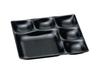 Wakaizumi Lacquerware Buffet Dishwasher TA Vegas Black Stone Plate, Safe, Plate, Pattern, M-22-70