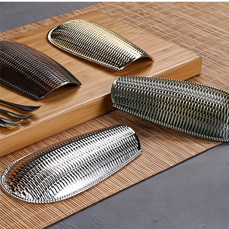 1set Handgefertigter Tee Legierung Retro-Stil Schlichtheit Langlebig Teeschaufel Antioxidation Kung Fu Teezubehör