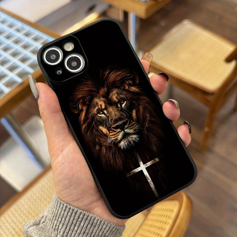 Elegant Christian theme and lion cross for models iPhone 17promax 16 11 15 14 13 12 11 Pro Max and XR Plus