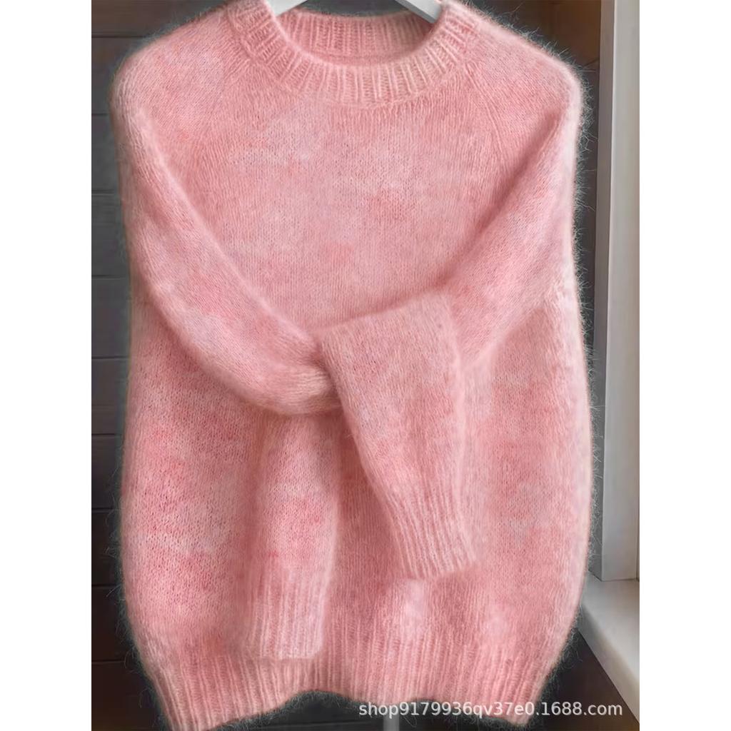 Damski Vintage Miękki Sweter Dzianinowy, Luźny Codzienny Sweter, Wiosna Jesień