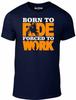 Men's Born To Ride (MX) Forced To Work T-Shirt Motocross Bike