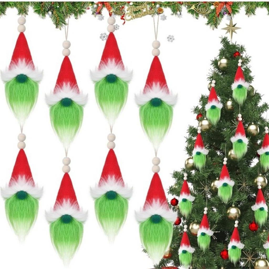 3D Christmas Red And Green Creative Ornaments Christmas Tree Ornaments Festive Atmosphere