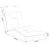 Sun Lounger Cushion VIANEN 100percent  Polyester White 200 x 50 x 8 cm