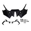 Motorcycle Downforce Front Spoilers Aerodynamic Naked Winglet Deflector Wing Kit Replacement for Z650 2021 2024 Black