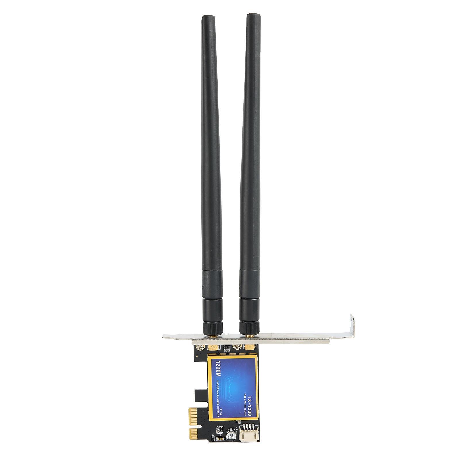 

PCIE WiFi Card 2.4G 5G Dual Band 1200Mbps Bluetooth 4.0 PCIE WiFi Card Desktop Wireless Network