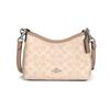 Coach Laurel 19 Small Shoulder Bag Signature Canvas Women Mini Hobo Handbag Two Detachable Straps Shoulder Crossbody Casual Gift CBH15-SVPWH