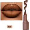 2-in-1-Lipliner und Lippenstift, mattes Finish, wasserfester Lippenstift, leicht aufzutragen, hochpigmentierter Lipgloss, Braunton, Kreideform, Lippen-Make-up-Kosmetik