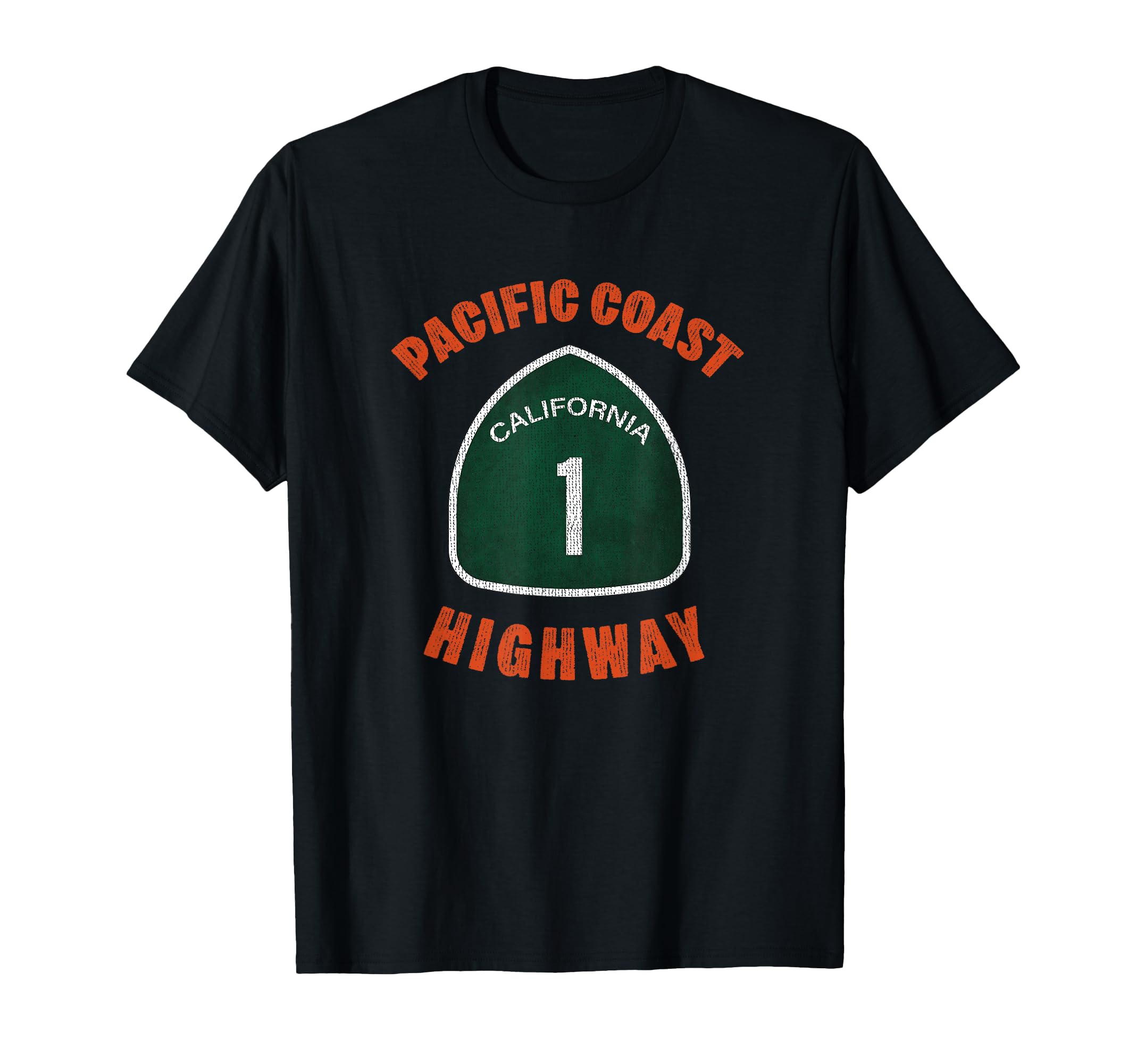 California Pacific Coast Highway Route 1 Gift California Souvenir T-Shirt чёрный
