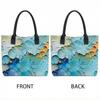  Floral Print Tote Bag Stylish Daily Shoulder Bag for Outdoor Shopping Commute Use