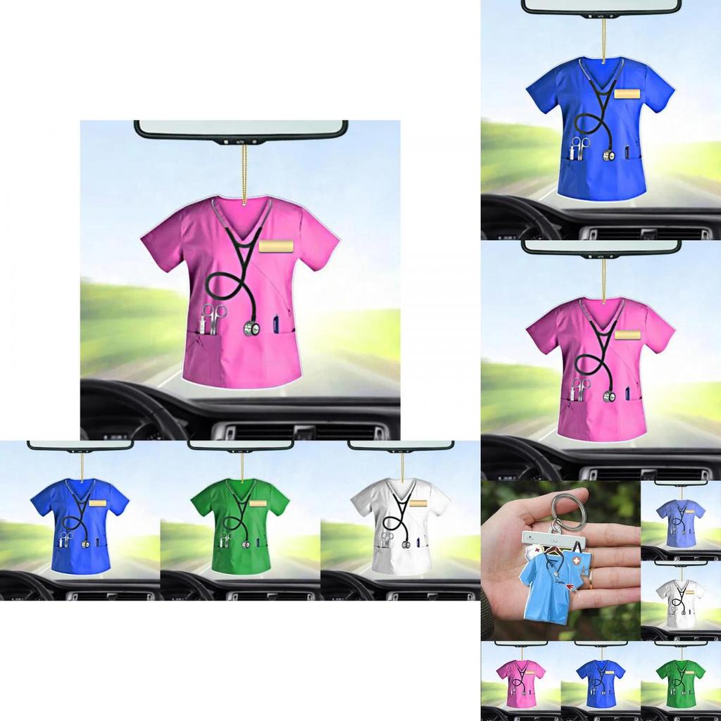 Whimsical Cartoon Nurse Uniform Acrylic Car Decor Hanging Accessory Perfect For Gifts