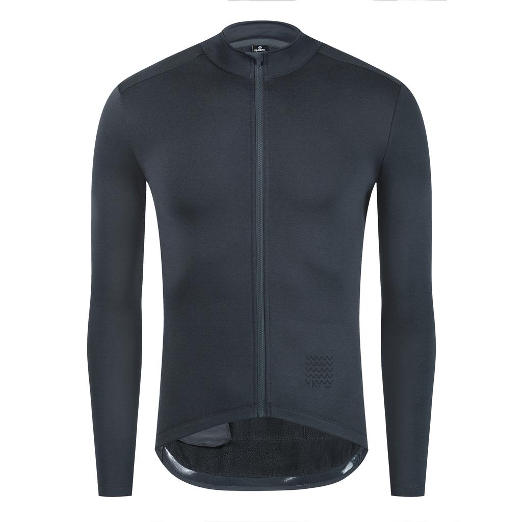 Ykywbike Winter Cycling Jersey Men's Thermal Fleece Bicycle Clothing MTB Long Sleeve Warm Tops Road Bike Jacket