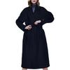 European Style Women's Long Woolen Coat - Autumn/Winter Over-the-Knee Slim Fit Lapel Jacket