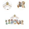 12Pcs Cartoon Holy Family Nativity Scene Set Holiday Decor Resin Craft