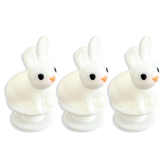 2/3/4/5/6/8/10Pcs White Rabbit Clog Shoe Charm Lightweight DIY Clog Slipper Sandal Plastic Bunny Decoration Kids Adults Shoe Accessories