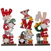 Desktop Figurine Christmas Wooden Decoration Printed Letter Noel Holidays Xmas