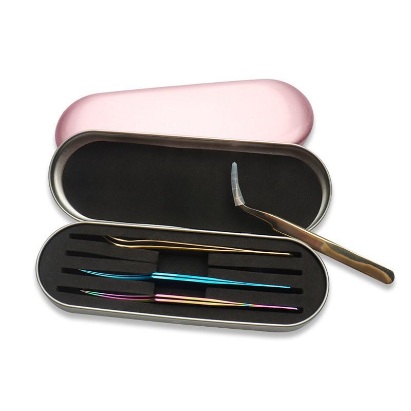 Eyelash Extension Tweezers Tin Storage Box