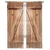 Wooden Door Sheer Curtain for Bedroom Tulle Voile Curtain for Kitchen Living Room Decor Window Treatment