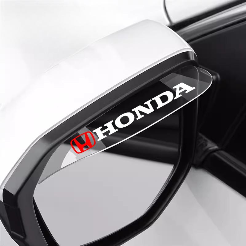 

For Honda Fit Jazz GK5 Civic Type-R CRV Pilot Accord 2PCS Car Side Rear View Mirror Rain Eyebrow Visor Rain Shield Shade Cover