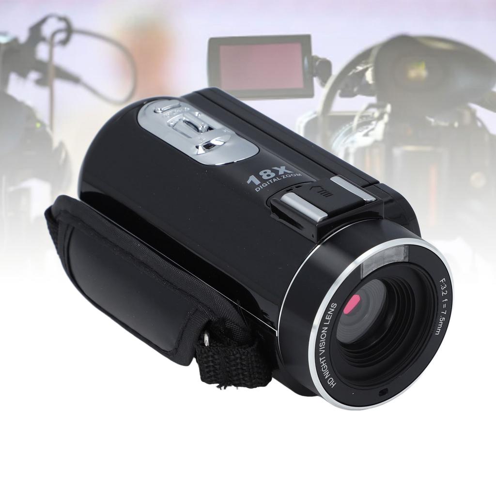 Video Camera Camcorder Digital Camera Recorder Full HD 1080P 30MP 3.0 Inch 270 Degree Rotation LCD 18X Digital Zoom Camcorder Anti Shake