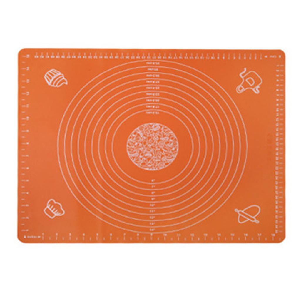 Silicone Baking Cake Dough Fondant Rolling Kneading Mat Scale Table Grill Pad