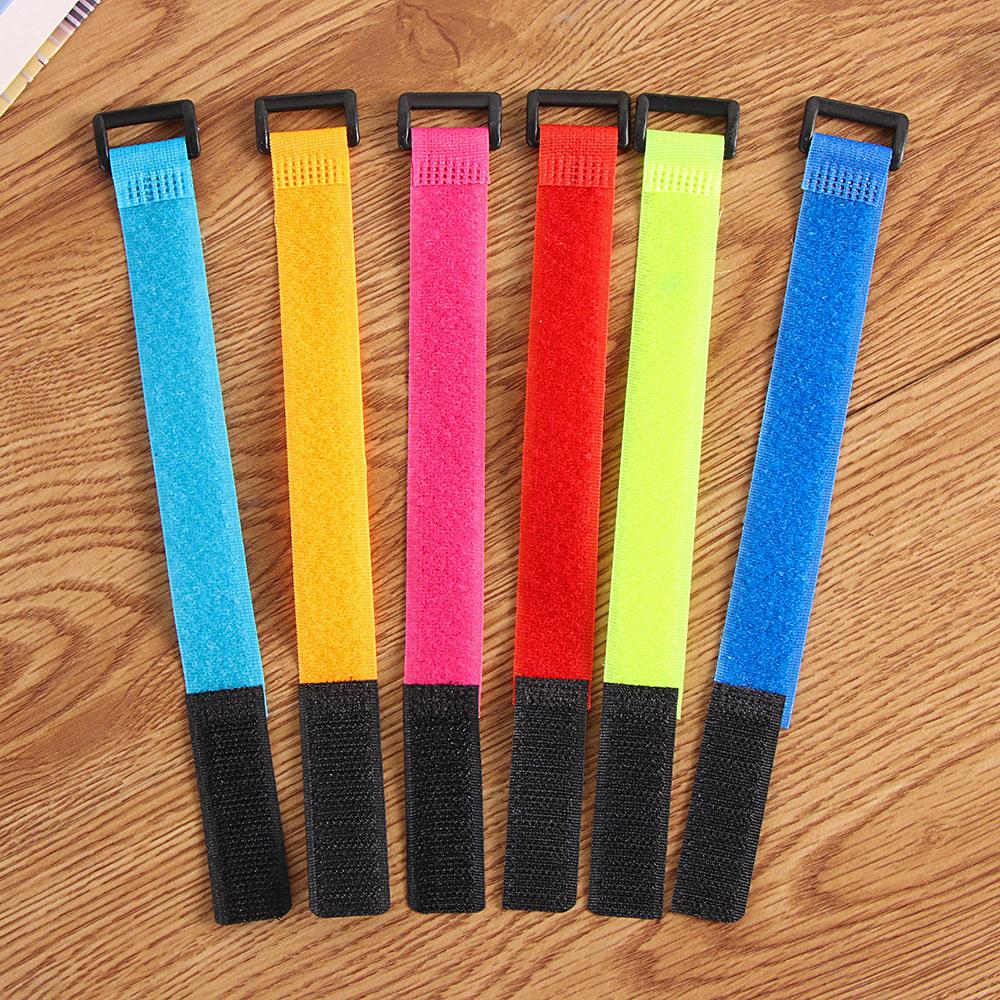 5Pcs Nylon Antiskid Cable Tie Down Straps For Rc Eachine Lipo Battery Multicolor Nylon Straps Magic Tapes Sticker 20/30*2Cm Set