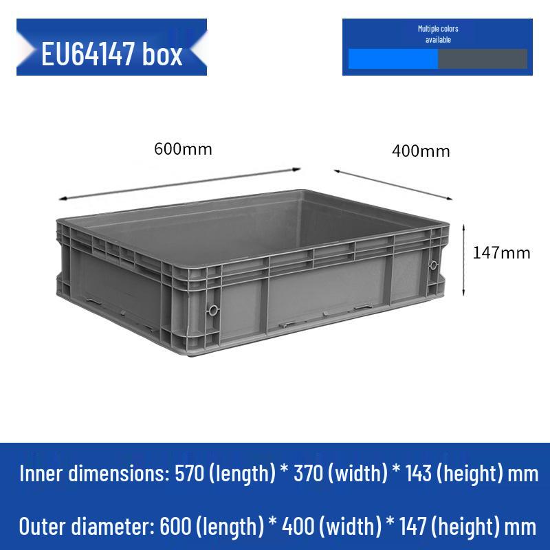 Large Rectangular Plastic Storage Box with Lid – Industrial Organizer & Tool Turnover Box