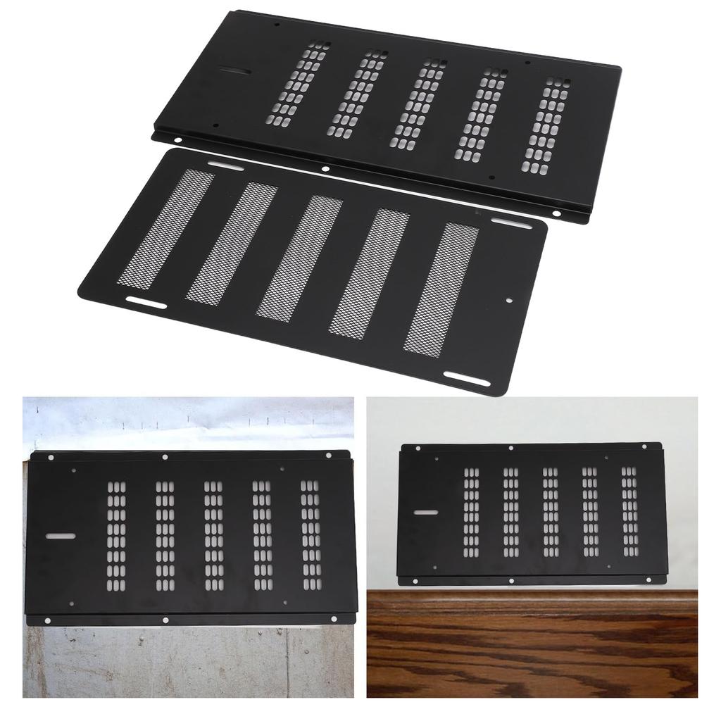 16x9in Crawl Space Vent Cover   With Damper Screen Heavy Duty Metal   Vent Grille Cover For RV Trailer Yacht Garage