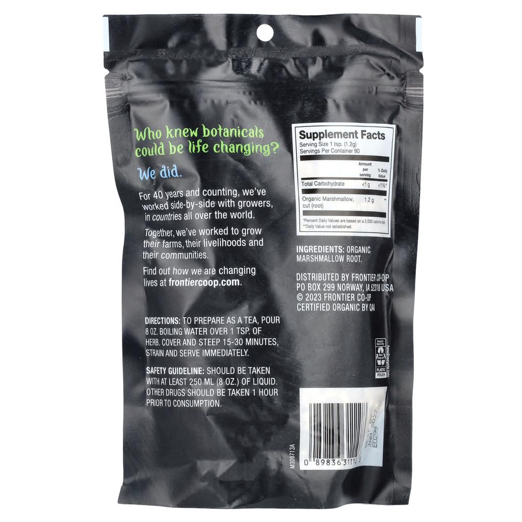 Frontier Co-op Organic Marshmallow Root, 108G (3.81Oz)