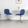 Day and Night - Day and Night Swivel Dining Chairs 2 Units Blue Fabric