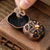 Zinc alloy incense cone holder Retro hollow-out incense burner sandalwood censer Aromatherapy Ornament for Spa Meditation Yoga