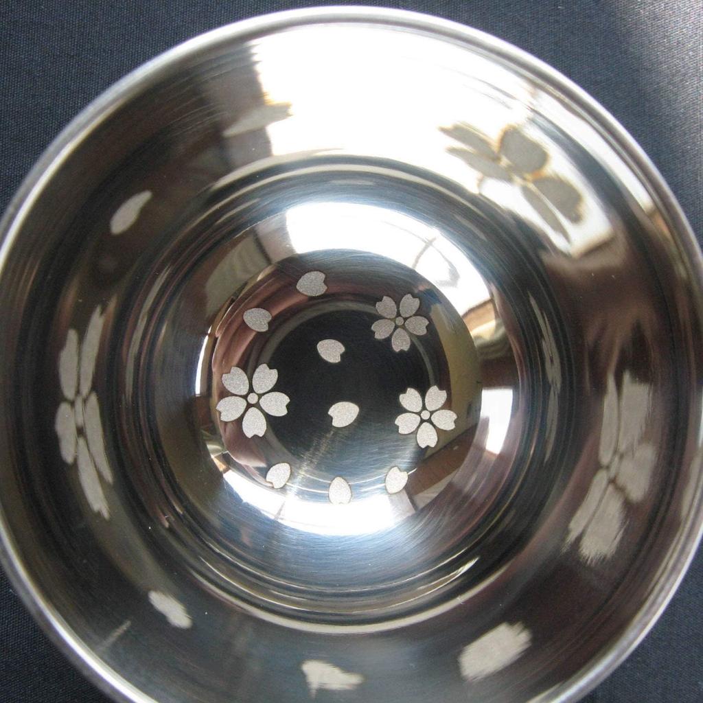 Nagao Tsubame-Sanjo Sake Cup Pair Set, Sakura Steel, Diameter 6cm X Height 5cm, 18-8 Stainless Steel Double-Walled Construction, Made In Japan
