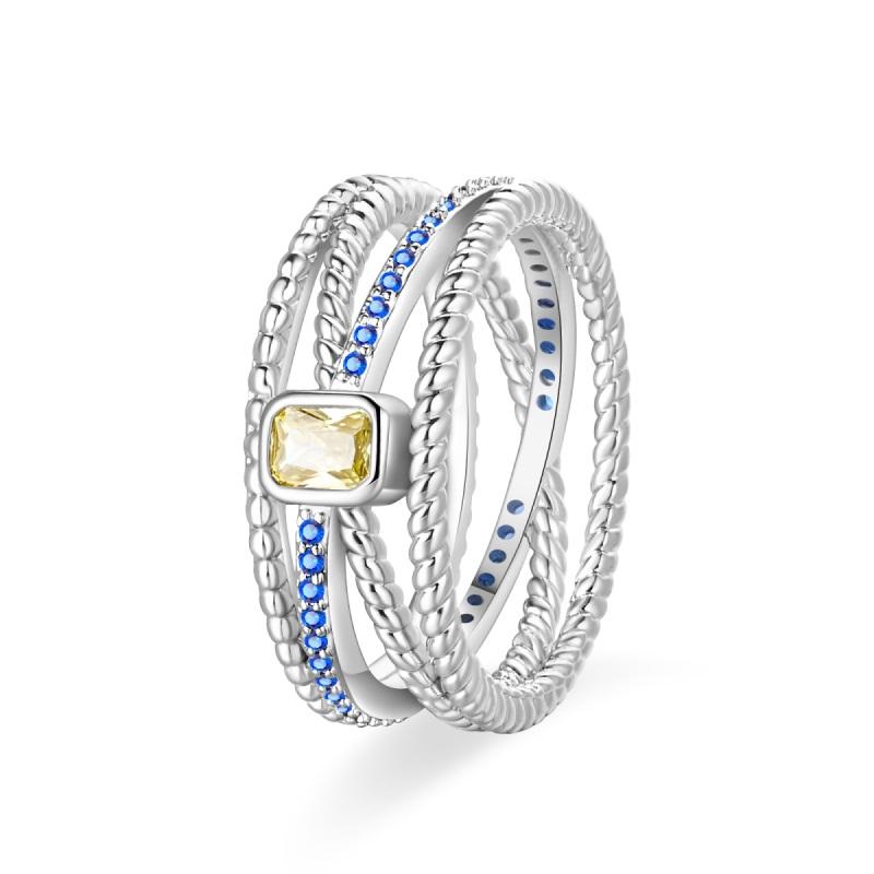 New 100% 925 Silver Fashion Sunflower Sun Moon Wide Rings Classic Heart-Shaped Crown Female Rings Elegant Party Jewelry