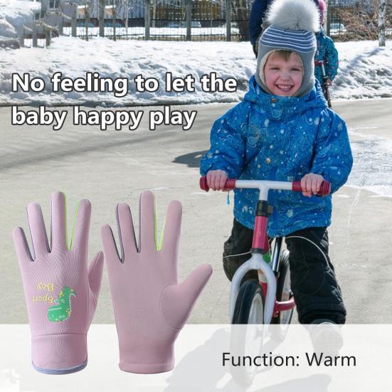 Guanti Invernali Per Bambini – Antivento, Impermeabili, Caldi, Con Touch Screen E Cinturino Regolabile, Per Sci E Ciclismo