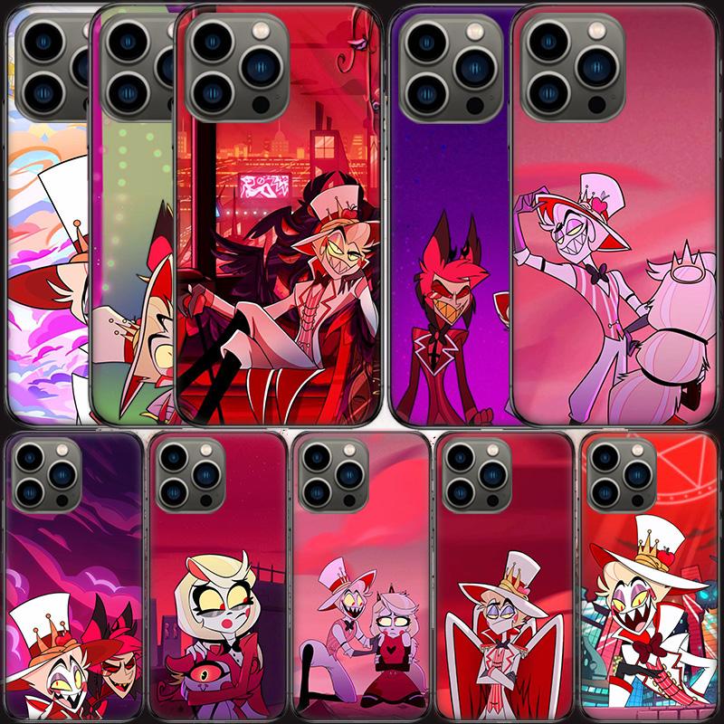 H-Hazbin Angel Dust Ξενοδοχείο Θήκη Τηλεφώνου Για Apple Iphone 16E 16 Pro Max 15 Plus Μαλακή 13 12 Mini Κάλυμμα 11 14 Pro Max Capa 8 7 SE Αυτή