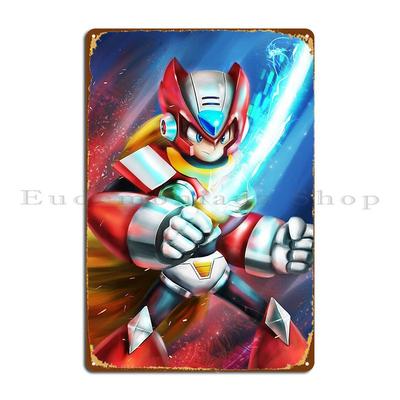 Megaman Zero Artwork Metal Sign Cinema Sign Plaques Living Room Customized Tin Sign Poster