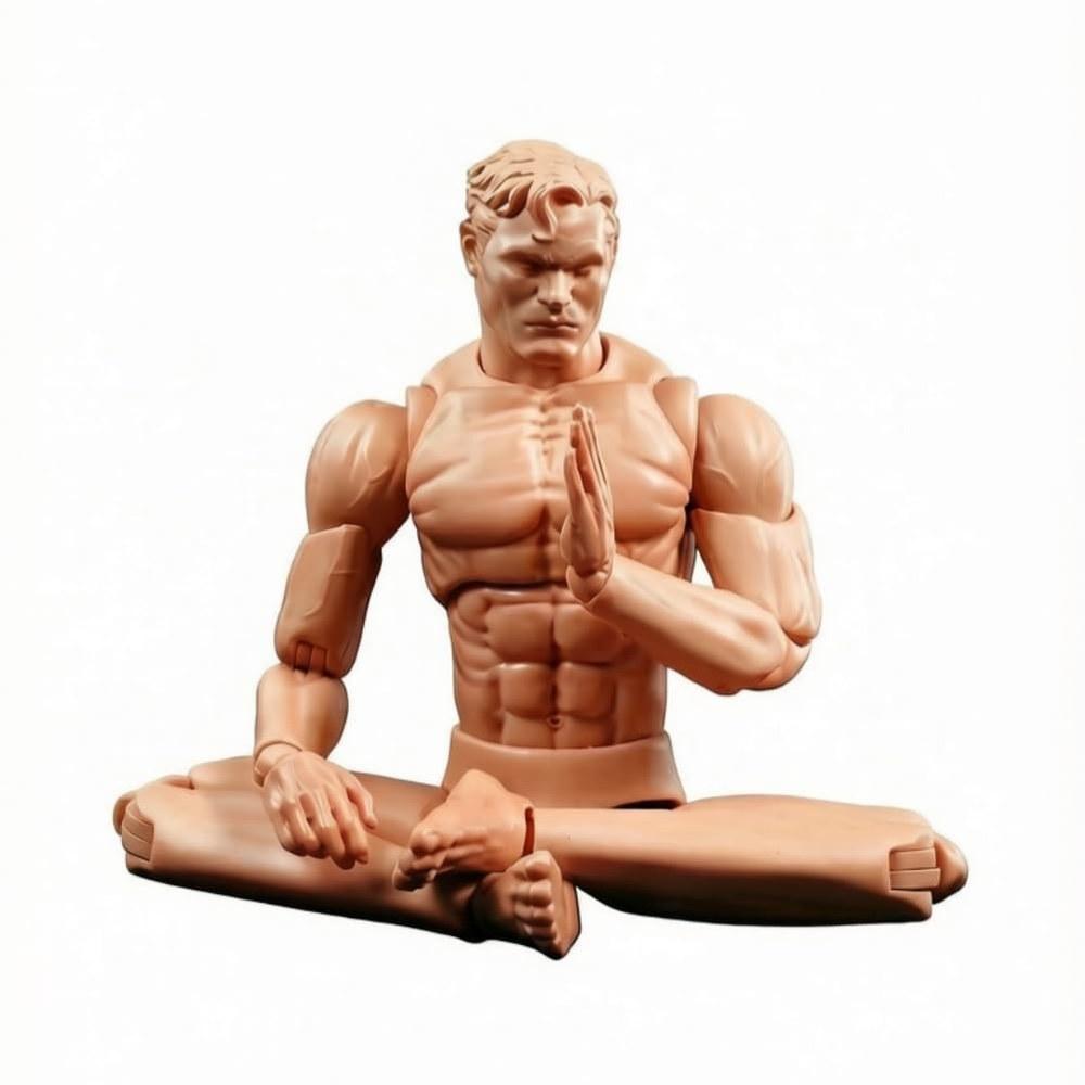 Fremego 1:12 Scale Male Action Figure 6-inch Muscular Handsome Solid Body Collectible Doll